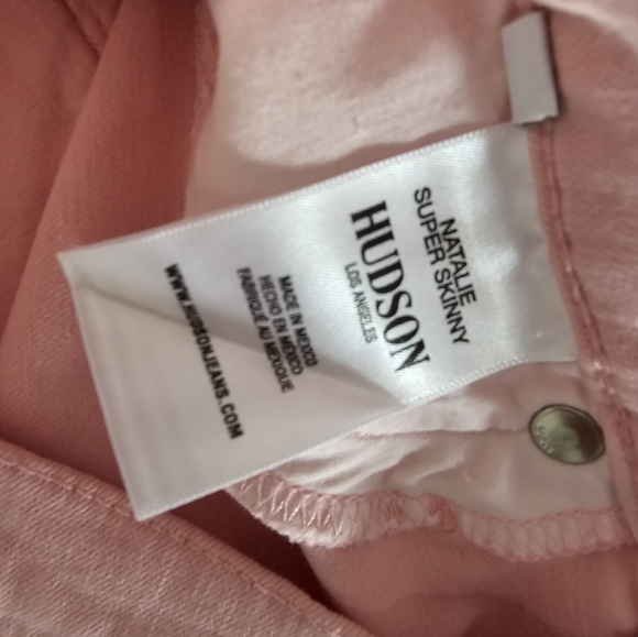 Hudson Jeans Mid Rise Ankle Natalie Supet Skinny Pink Jeans 30 NWT - Picture 9 of 10